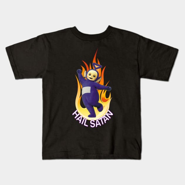 HAIL SATAN Kids T-Shirt by RainingSpiders